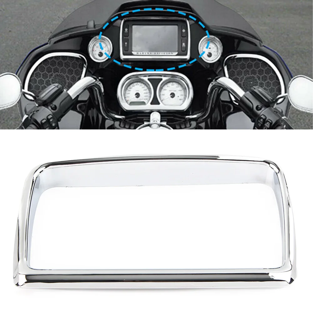 

Chrome Motorbike Radio Trim Bezel Cover For Harley Road Glide FLTRX Special FLTRXS Ultra FLTRU 2015-up