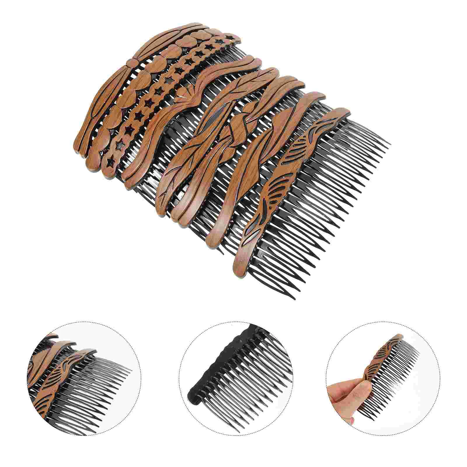 8 Pcs Vintage Hair Comb Bridal Clips and Combs Thick with Fork Inserted Hairpins Mother Style