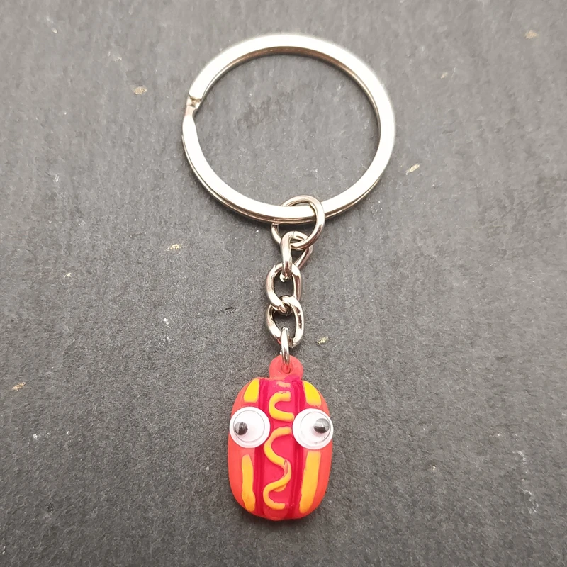Creative Korean version of simulation pizza fries burger pendant keychain gift promotion food series accessories resin keychain