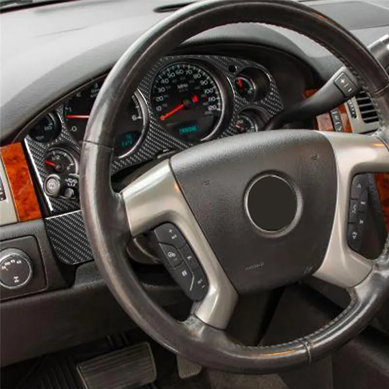 ملصق من ألياف الكربون للديكور الداخلي للسيارة لسيارة شيفروليه تاهو/سوبربان/فالانش/سيلفرادو/جي إم سي سييرا SLT 07-13 ملحقات