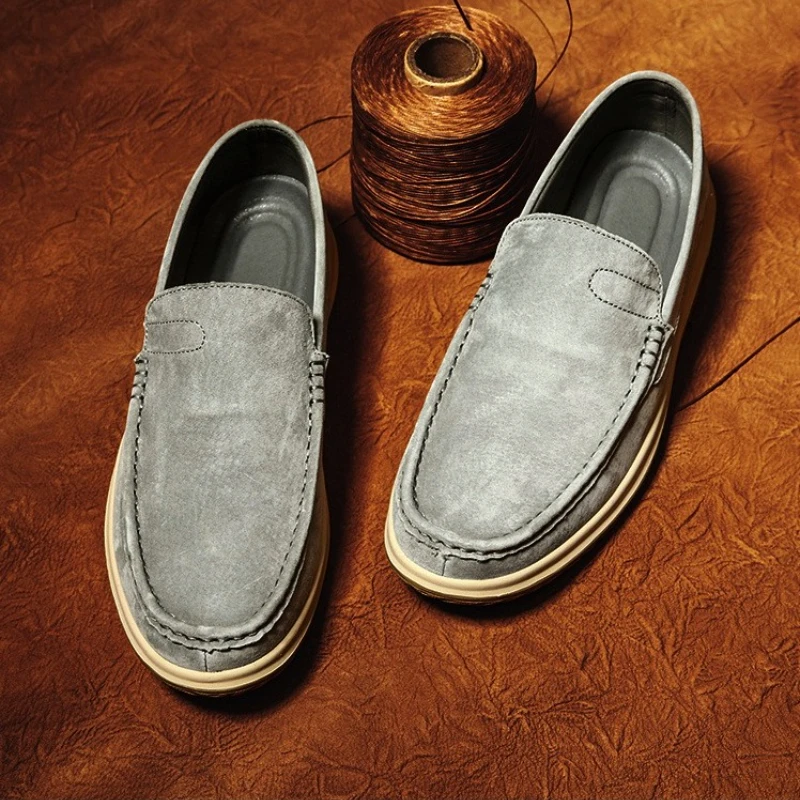 

Мужские лоферы, осенняя новая мужская замшевая обувь, классическая обувь для отдыха, удобные дышащие кроссовки для мужчин, вождение Zapato