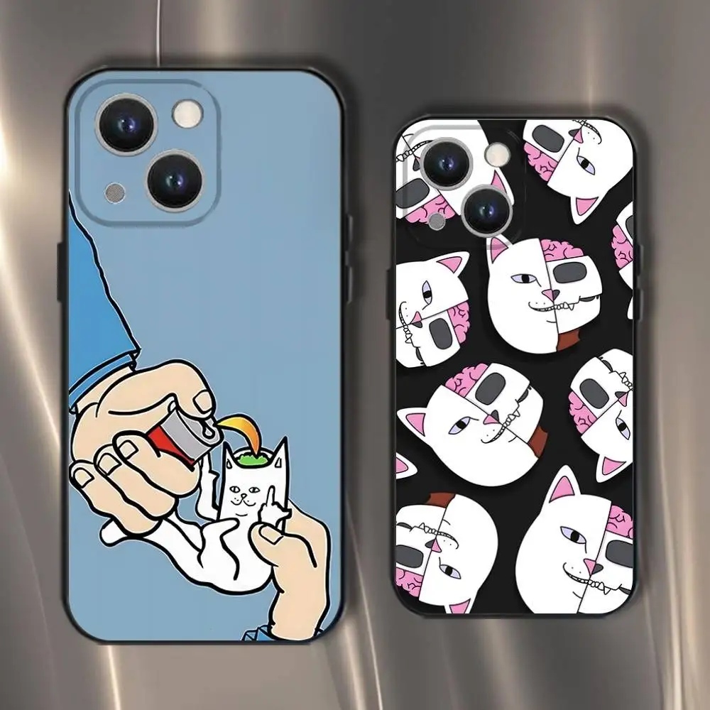 

Cat-R-RipndiyS-S Phone Case For iPhone 16,15,14,13,12,11,Pro,XS,Max,XR,Plus,E,SE4,Mini Black Soft Cover