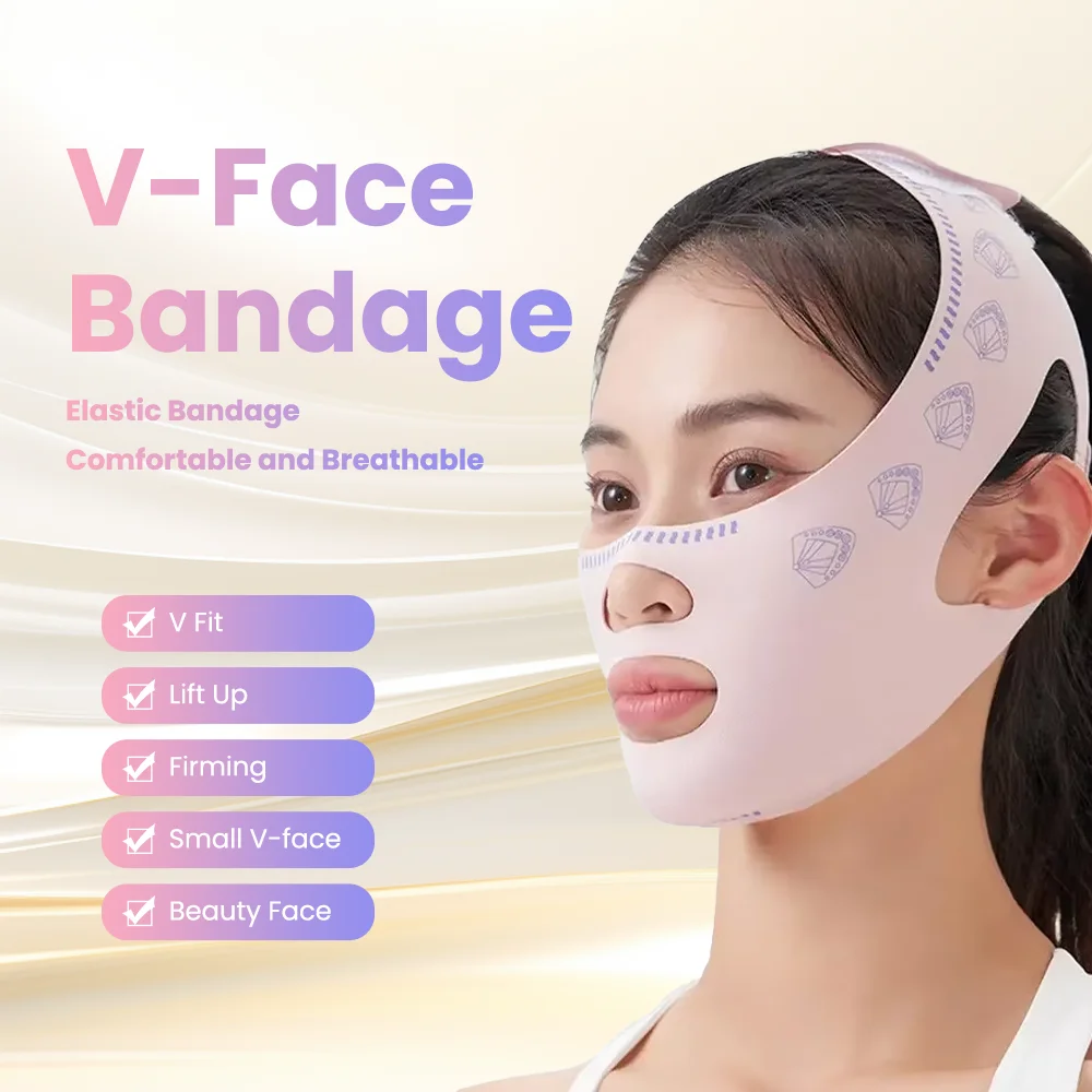 Reusable Face Slimming Bandage Reduce Double Chin V Line Shaper Belt Breathable Sleeping Face Lifting Mask