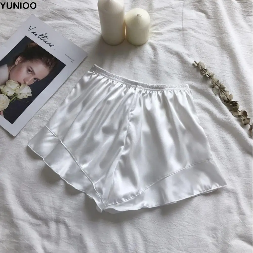 

Summer Outer Wear Silk Shorts Ruffle Safety Pants Anti Emptied