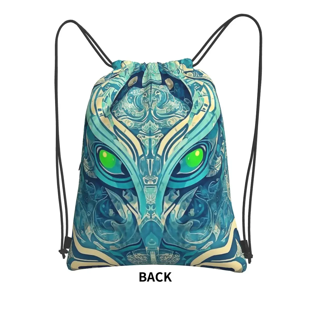 Alien Painting Mochilas portáteis, Drawstring Bag, Casual Bundle, Pocket Shoes, Estudantes da escola