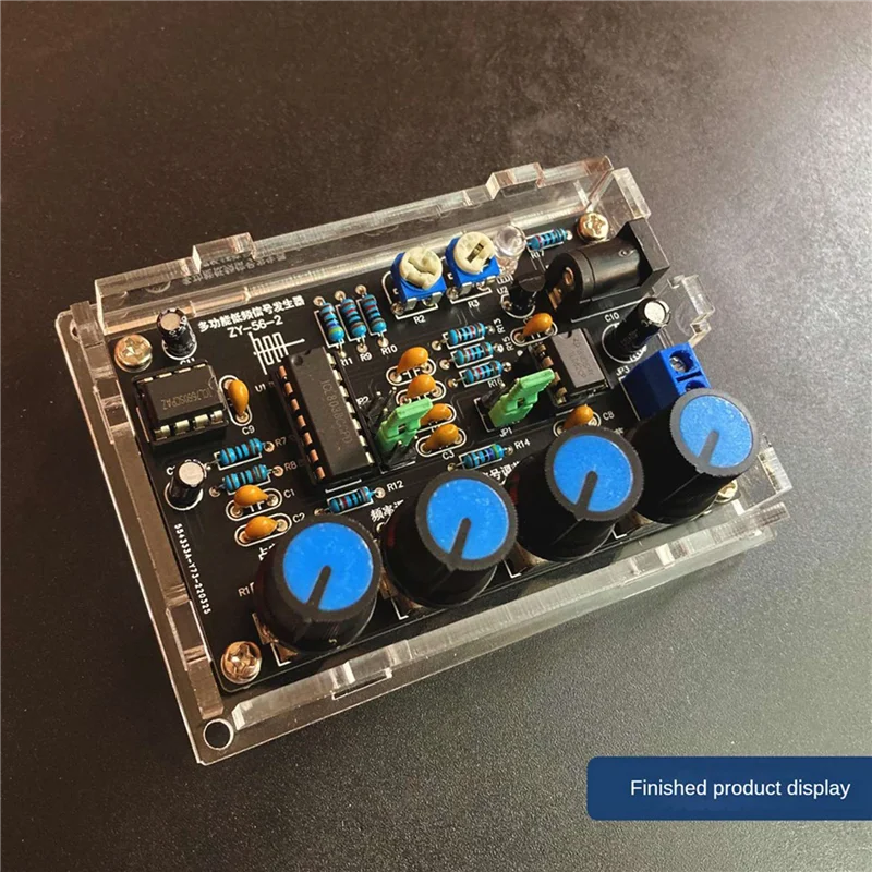 2X ICL8038 Function Signal Generator Module Sine Square Triangle Signal Generators DIY Welding Practice Kit With Case-Y47A