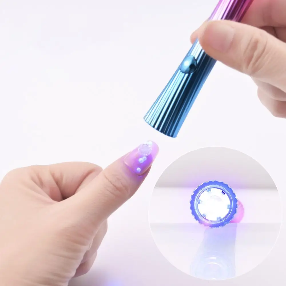 Strumenti per nail art Essiccatore per unghie in stile penna USB Unghie in gel portatili Lampada a LED UV Mini 180mAh Luce UV