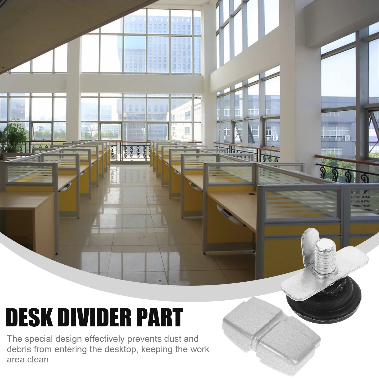 Office Desk Screen Foot Mat Fix Feet Metal Jointing Plates Desk Divider Board Feet Parts Hardware Fixation Supplies