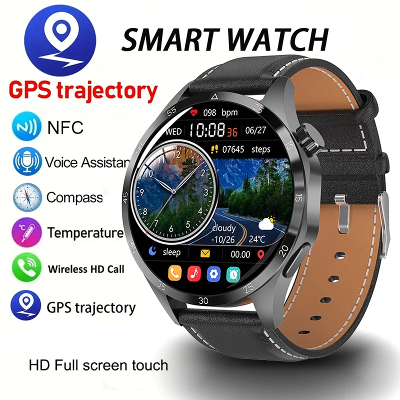 

GEJIAN Men's Smart Watch NFC 1.53-inch AMOLED Heart Rate Monitoring Bluetooth Call IP68 GPS Track Tracking Women's Smartwatches