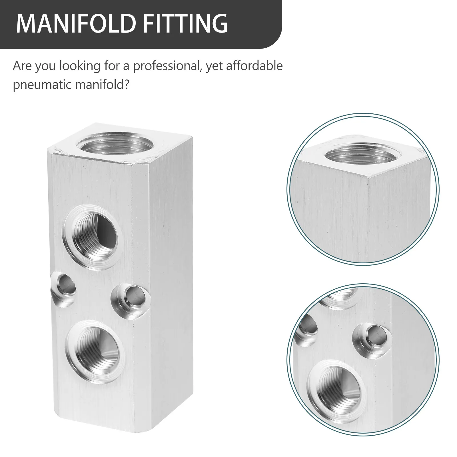 

1 шт. Серебристый многопортовый пневматический распределительный блок для воздушного компрессора, легко подключаемый/отключаемый для подключения к разветвительным клеммам