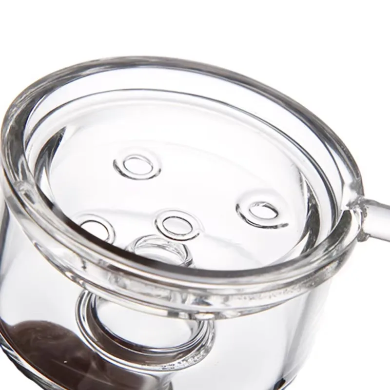 1PC Chicha Narguile Big Hole Glass Bowl Shisha Head Hookah Tobacco Pot with Charcoal Holder for Hookah Smoking Accessories view 6