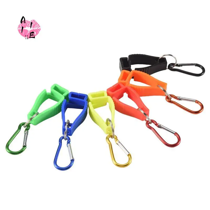 A11E-6Pcs Glove Clips For Work Glove Holders Glove Belt Clip With Metal Carabiners For Construction Worker Guard Labor
