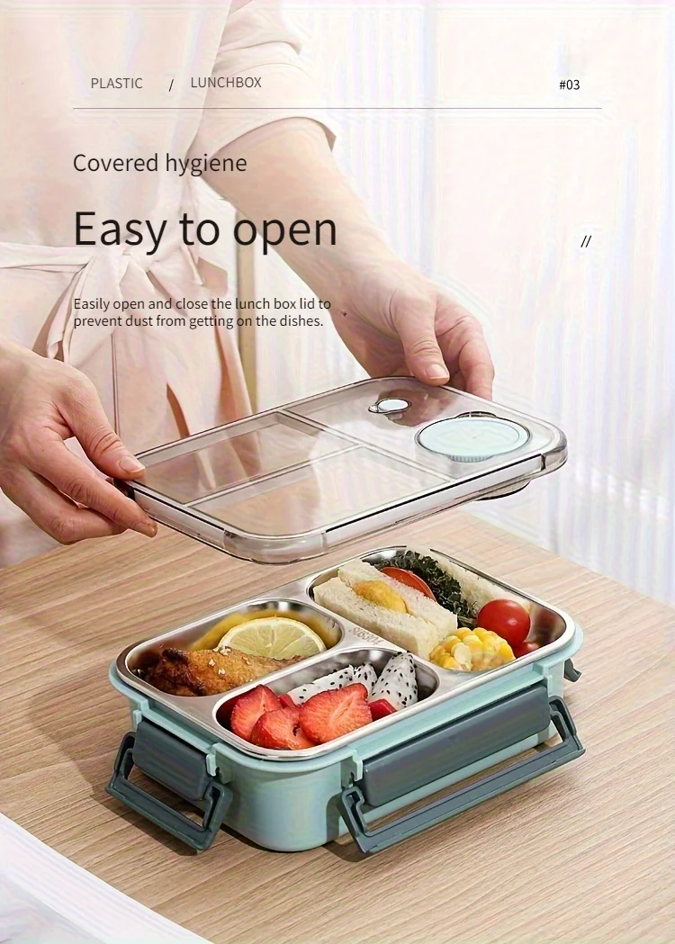 Isolierte Lunchbox aus Edelstahl 304, speziell für die Mahlzeitenlieferung, großes Fassungsvermögen, entworfen für Büroangestellte, mit