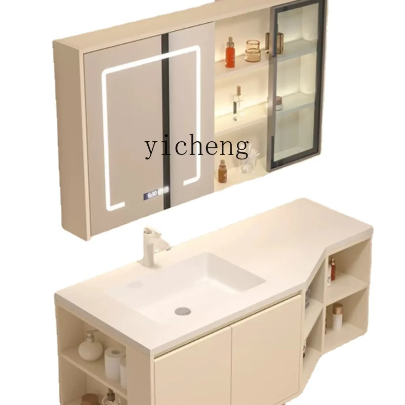 XL Bathroom Cabinet Combination Corner Corner Cutting Corner Bathroom Solid Wood Corner Wash up Sink