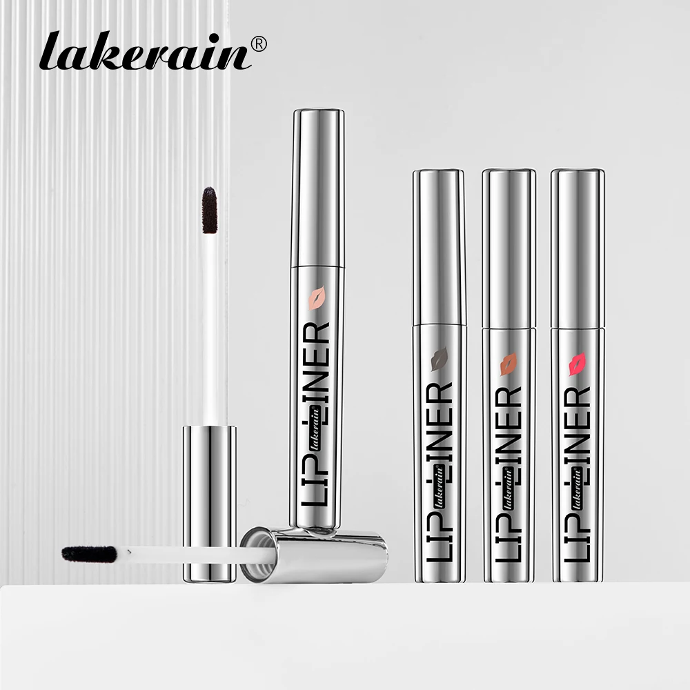 قلم تحديد الشفاه 4 ألوان من Lakerain يظهر لونًا مقاومًا للماء ومقاوم للعرق وسهل التلوين قلم تحديد الشفاه غير اللامع #6