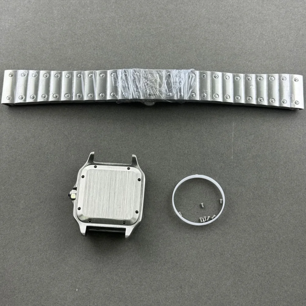 38mm Square Watch Case NH35 Case Set 316L Steel Watch Repair and Modification Parts for NH36 NH35 Automatic Movements NH36 Watch