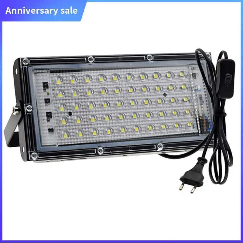 

LED Flood Light Energy Efficient Pearl Point Floodlight Outdoor Spotlight Wall Street Lamp, Garden Lighting EU PLUG E