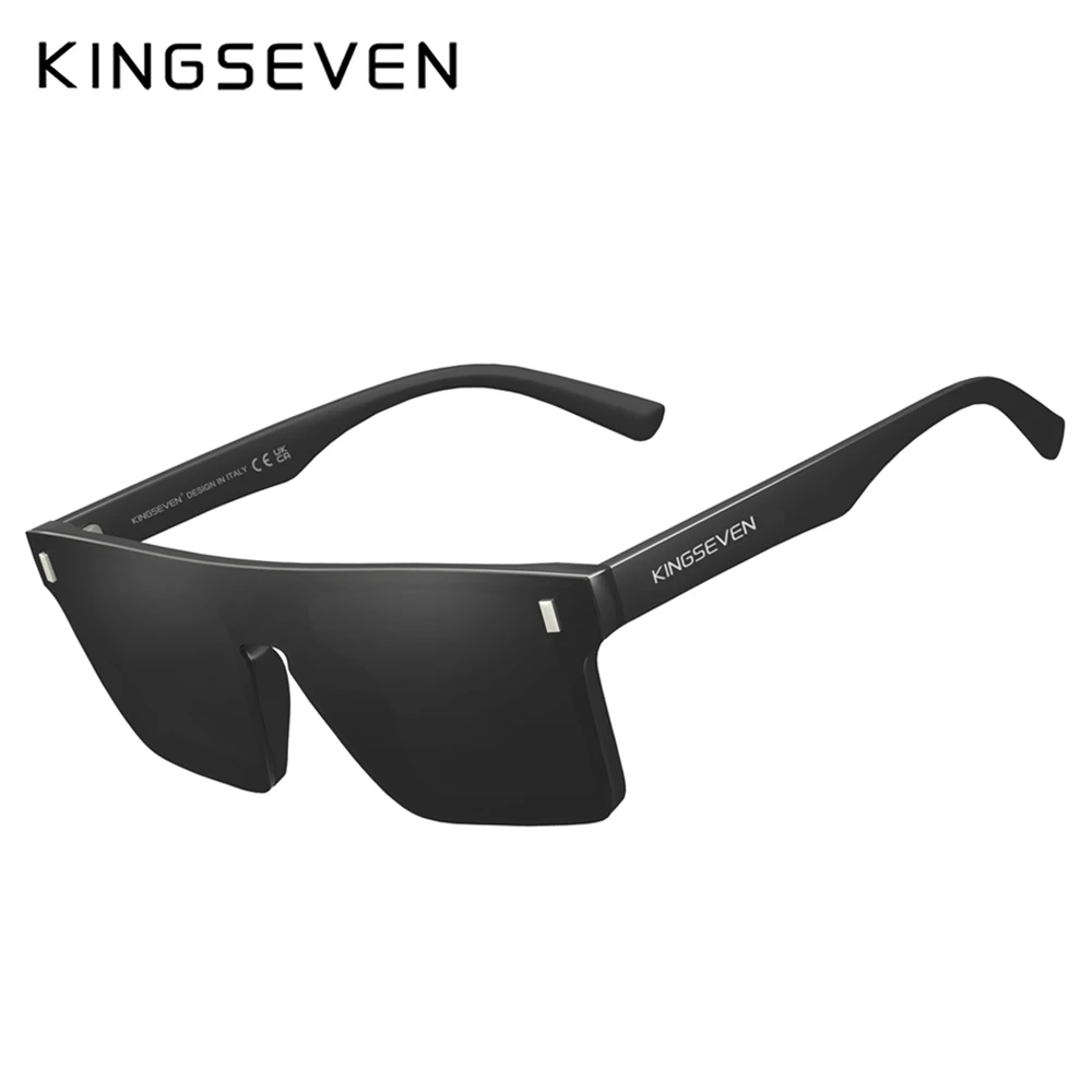 KINGSEVEN Design Polarized Sunglasses For Women Big Frame Eyewear Men UV 400 Protection Oculos De Sol