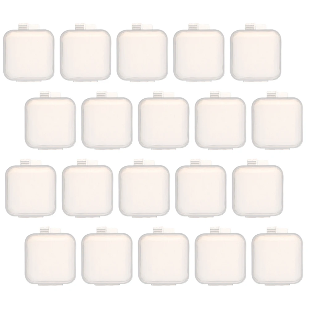

100pcs Mini Storage Boxes Small Plastic Containers Clear Jewelry Box Bead Organizer Ear Rings Pills Holder Trinket Container