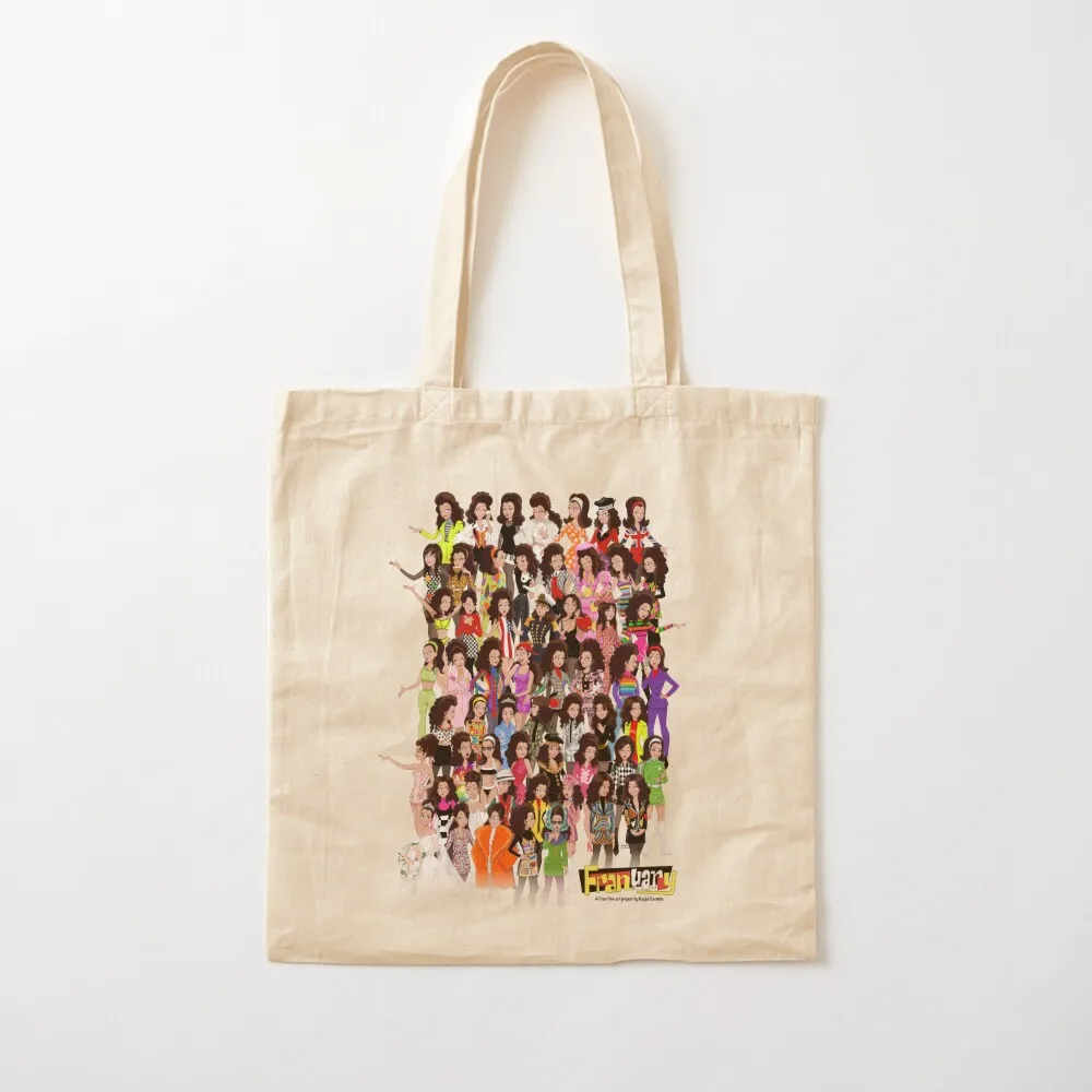 Fran Fine Mega Outfit Collage Tote Bag Handbags tote bags aesthetic hand bags tote bag screen