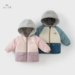 Dave Bella Children Boys Girls Baby Tops Outerwear 2024 Autumn Winter Fashion Casual Comfortable Overcoat Outdoor Warm DB4243097