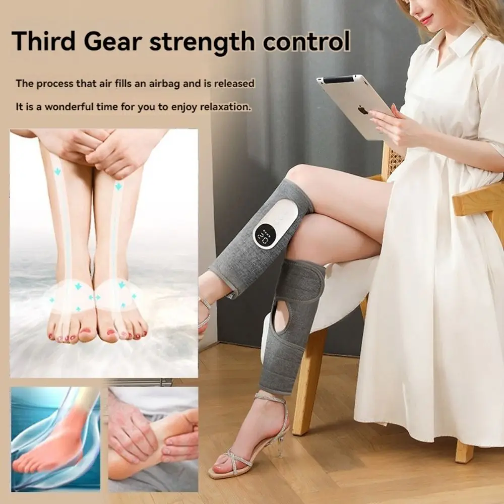 1/2Pcs Hot Compress Electric Leg Calf Massager 3 Mode Pressotherapy Airbag Vibration Leg Air Compression Massager Kneading