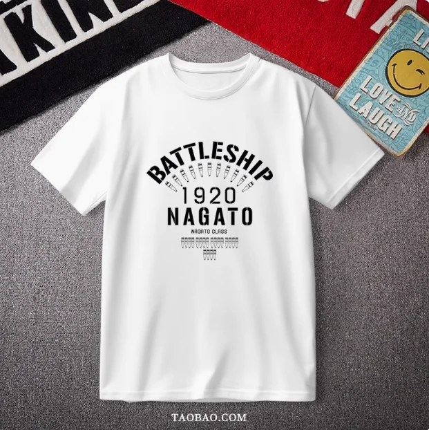 

Anime Kancolle IJN Nagato Short Sleeve T-shirt Summer Cosplay Costume Casual Student Loose Tops