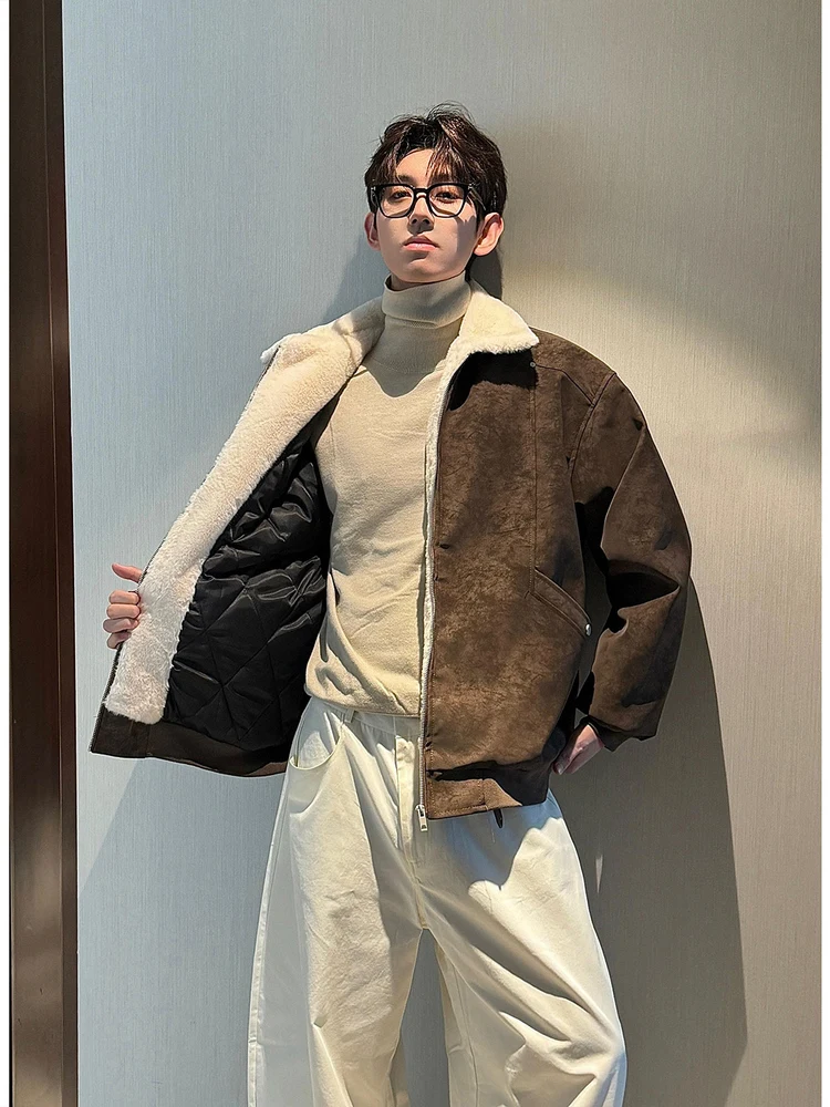 معطف Barnes American Sle غير اللامع المصبوغ من فرو الضأن ort Jaet للرجال شتوي من القطن معطف دافئ طويل Sve بسحاب للإغلاق #2