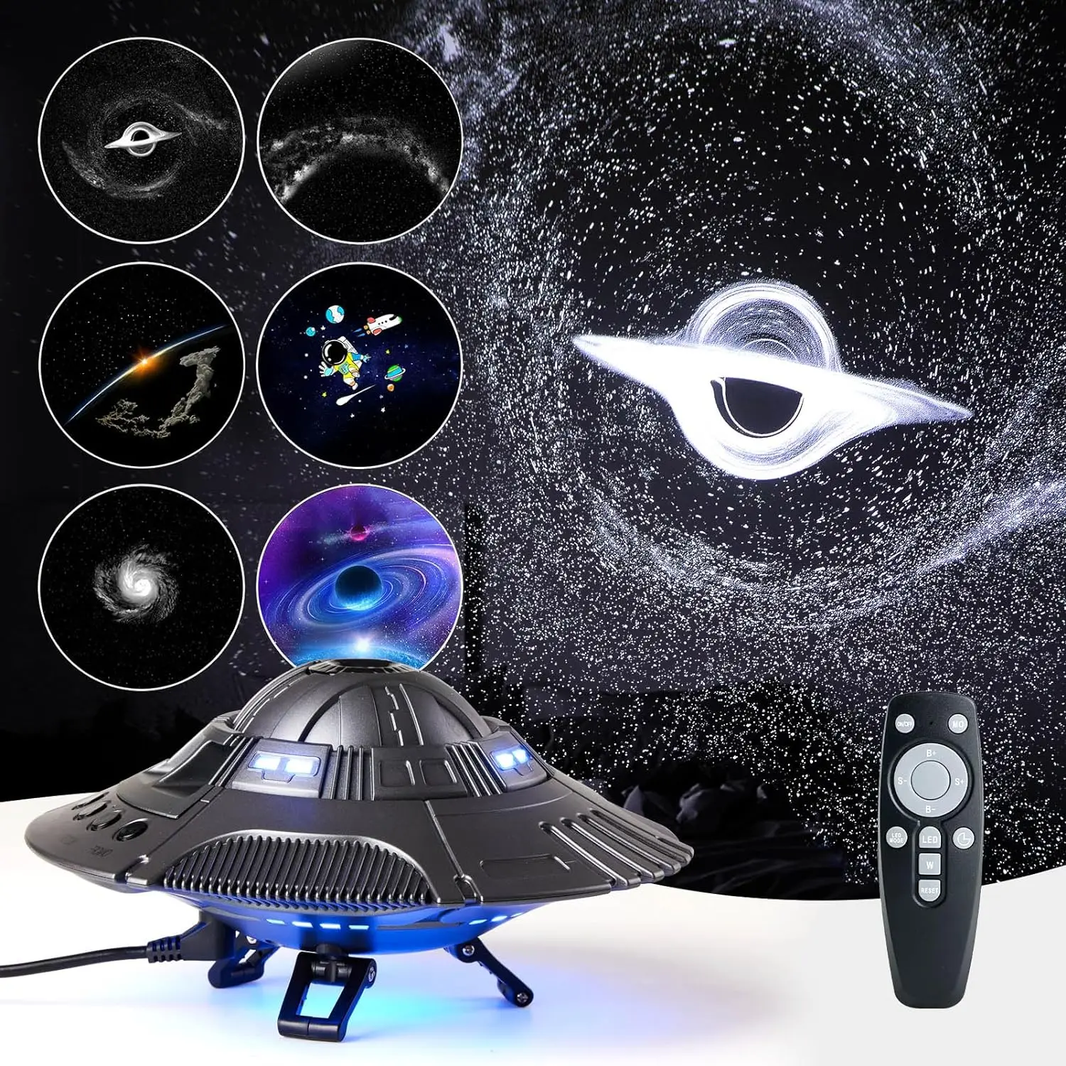 Projecteur de ciel étoilé UFO Star Communautés etarium, veilleuse LED, décoration de plafond de chambre d'adolescente, cadeau adulte, décoration de la maison, 1PC