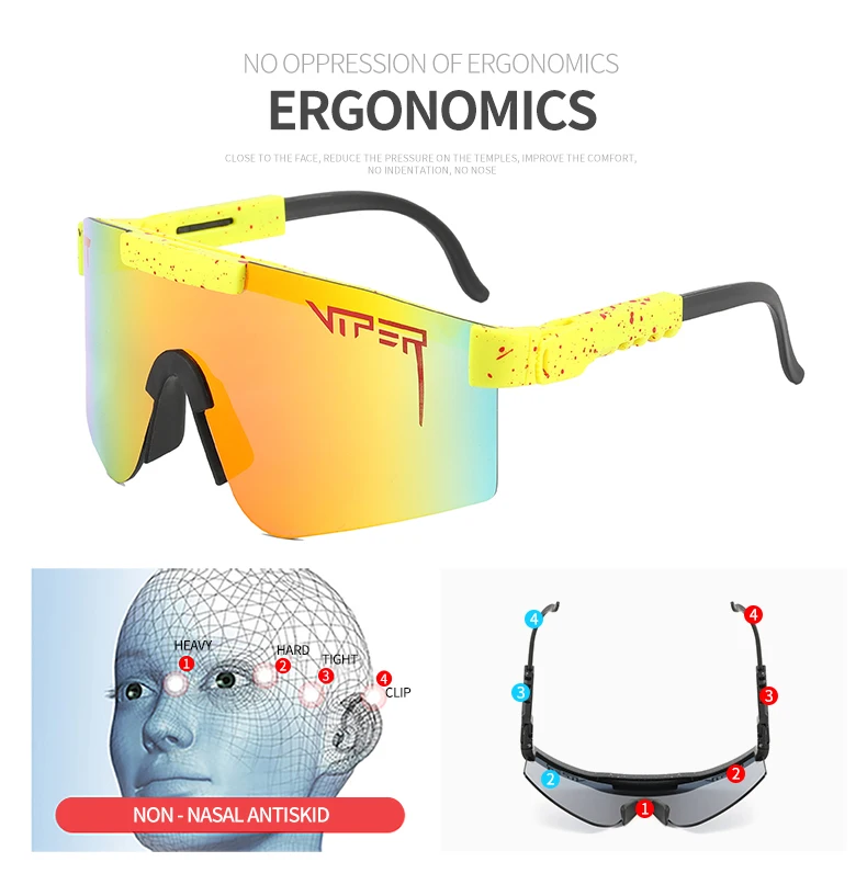 Summer sunglasses cycling sports glasses windproof and UV resistant fashion UV400 men's and women's brand glasses Without Box ﻿