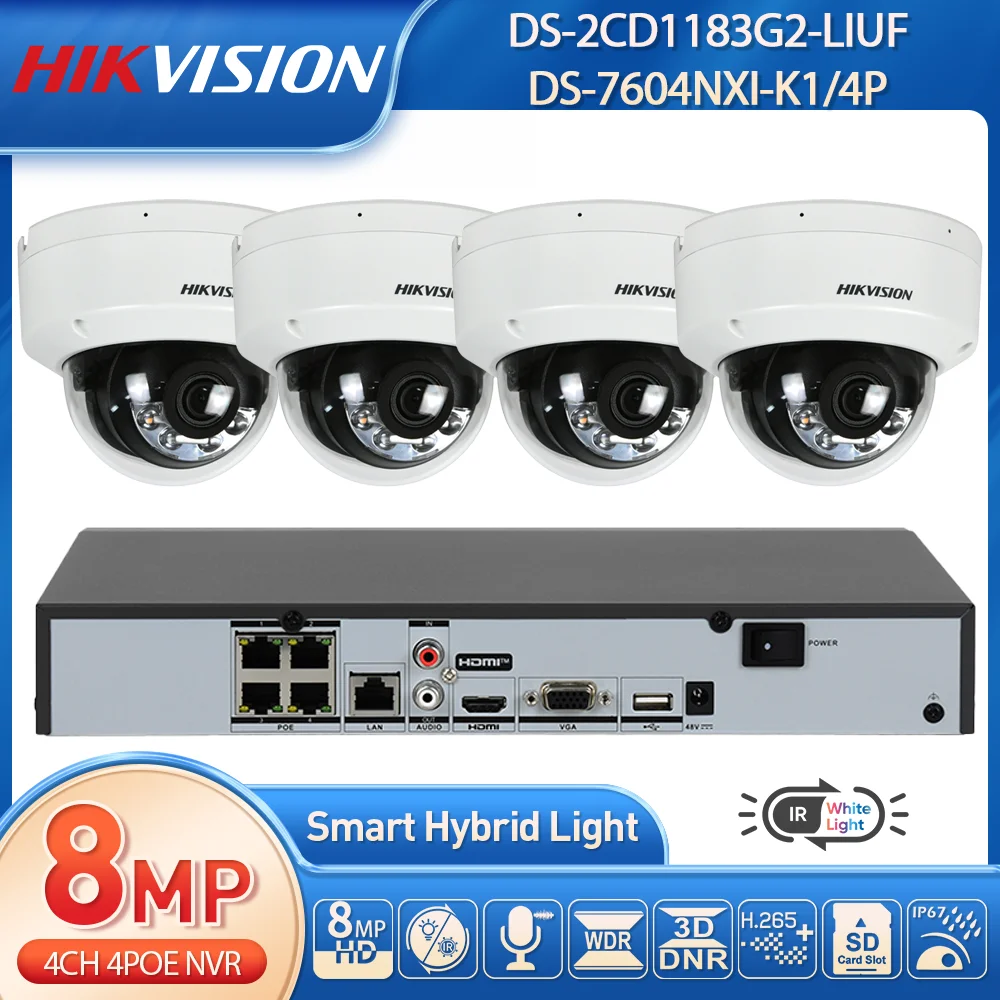 Smart Home Hikvision - Hikvision H.265+ 8MP POE IP Kamera