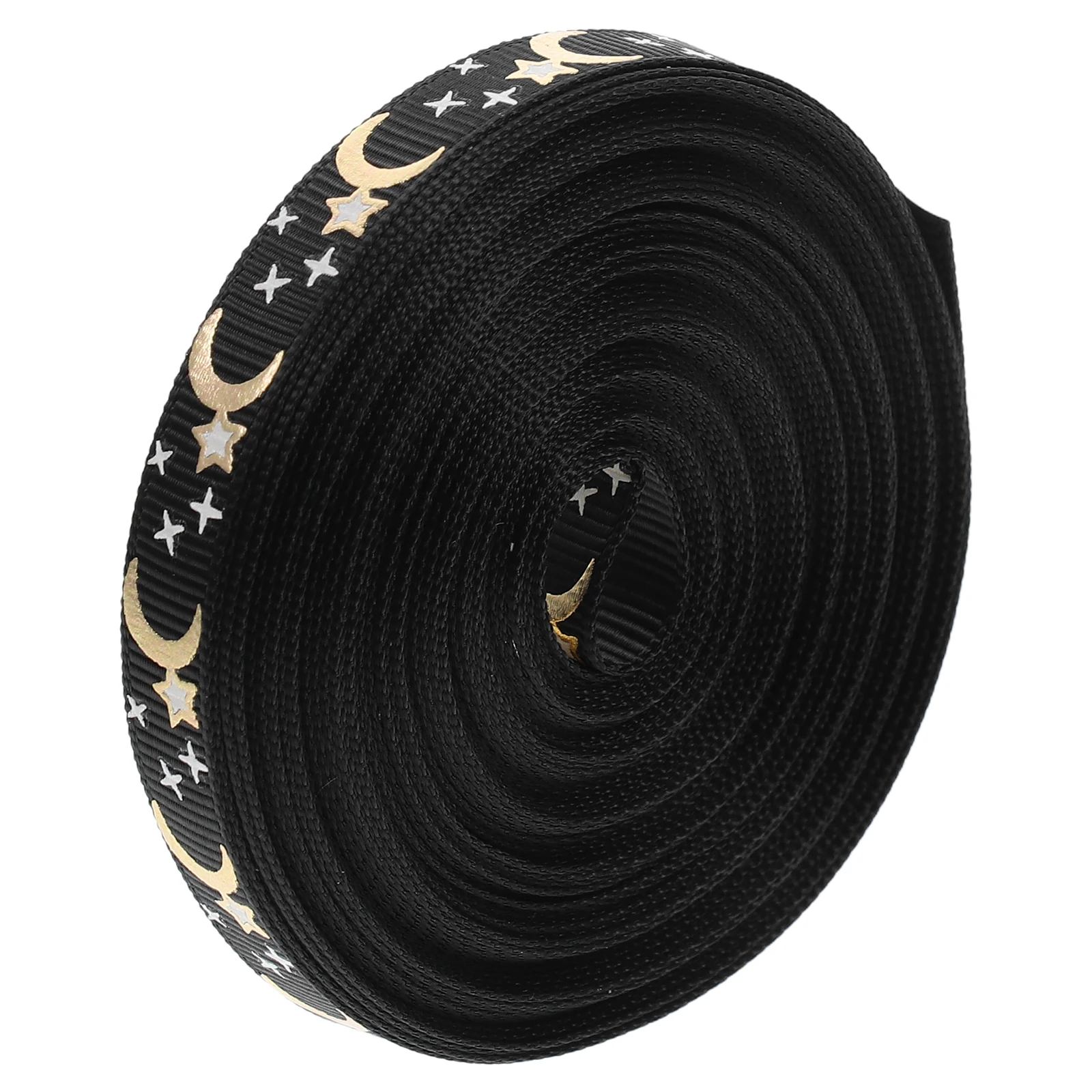 

Ramadan Ribbons Islamic Wrapping Supplies Black Grosgrain Mubarak Party Decoration Moon Star Patterns Gift Wrapping Boxes Bags