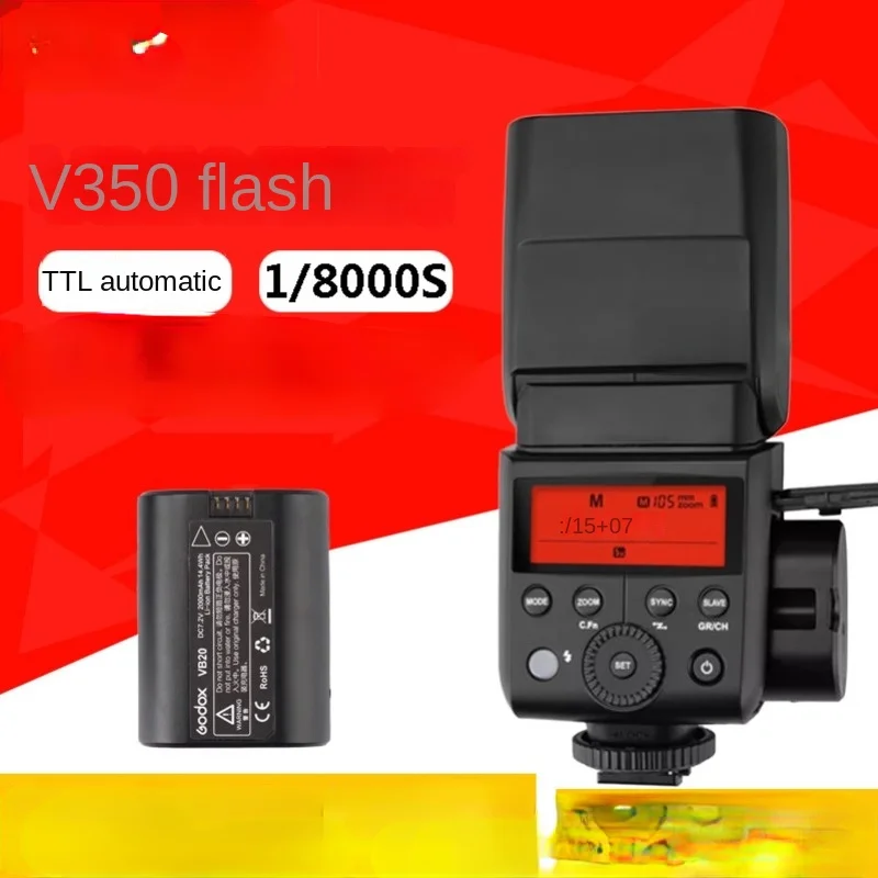 Applicable to V350s/N/C/F/O Flash Lamp Canon Nikon Sony Panasonic Fuji Lithium Battery Flash Lamp Godox