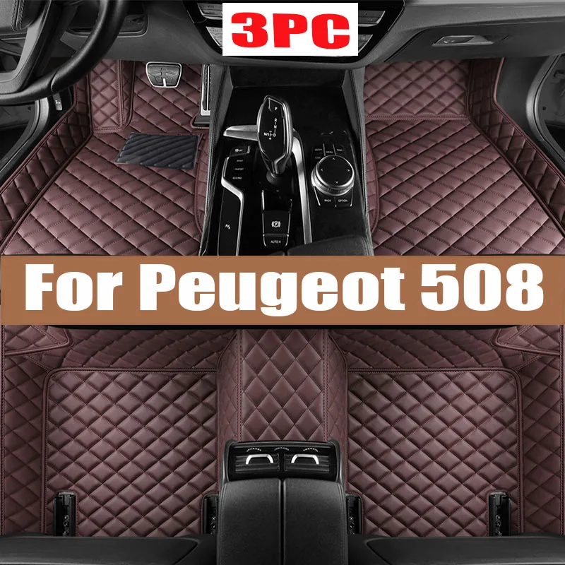 

For Peugeot 508 2018 2017 2016 2015 2014 2013 2012 2011 Car Floor Mats Interior Parts Waterproof Anti Dirty Leather Rugs