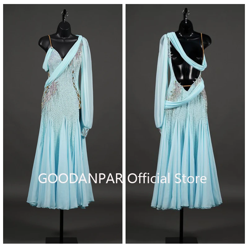 

GOODANPAR Smooth ballroom dance dress Standard Ballroom Dance Dress for Competition Waltz Dress For Dancing Clothes Dance Wear