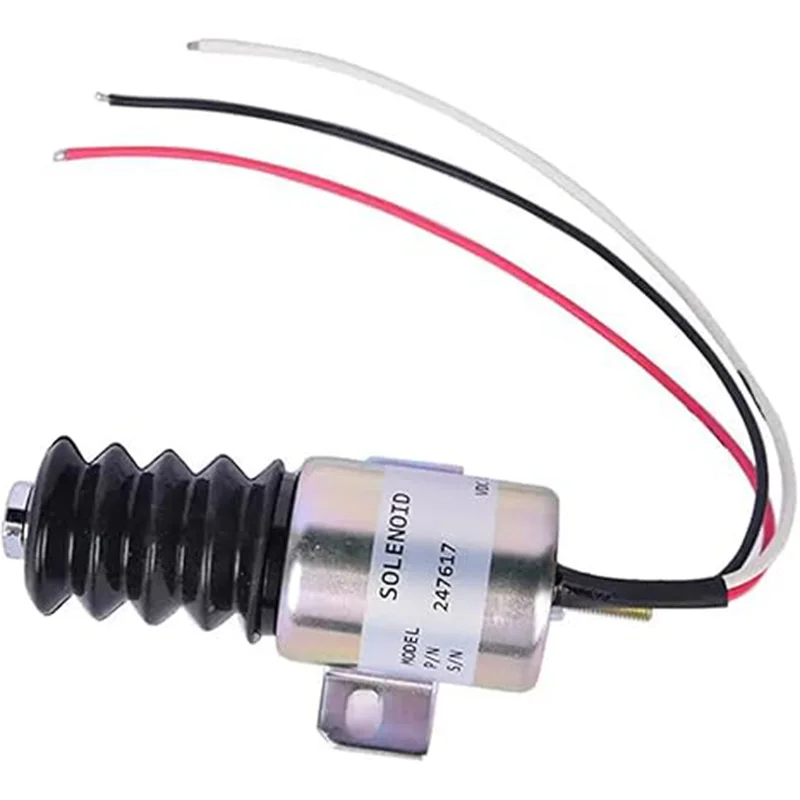 Fuel Stop Solenoid 12V 208454 247617 Compatible with for Miller for Trailblazer 302 Engine for Bobcat 250