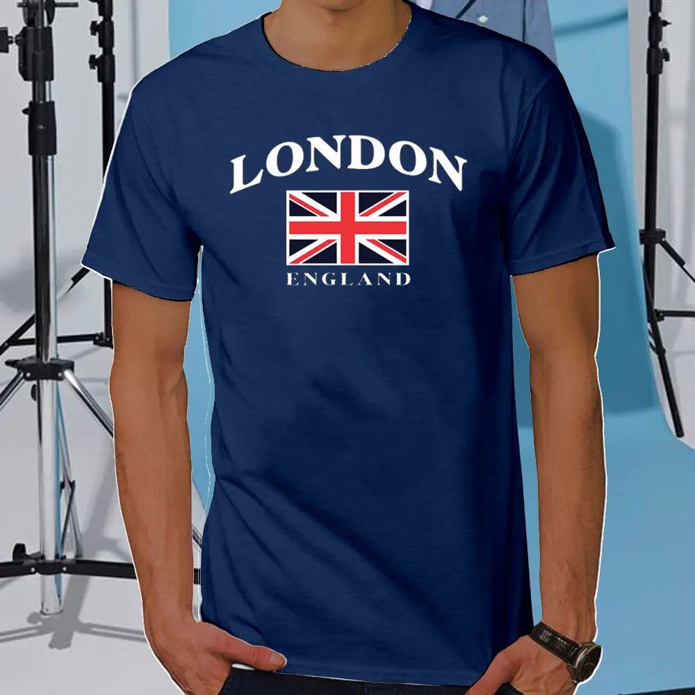 London England Unisex T-Shirt Great Britain Union Jack Cotton TShirt Top Gift Souvenir Patriotic Flag Fashion Tee-shirt XS-3XL