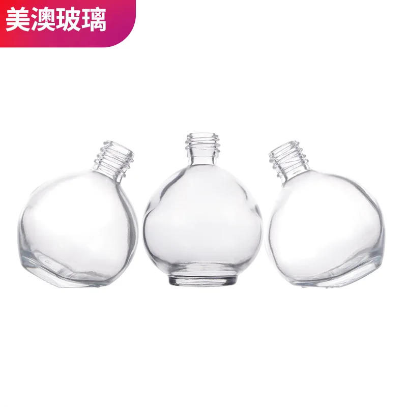 Nail Polish Refillable Bottles 75ml spherical transparent glass nail polish empty bottle cosmetic bottle manicure refill bottle