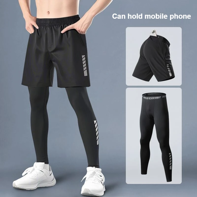 

Running Pants Men's Sports Suit Quick-drying Tight Trousers Marathon Professional Training Basketball Fitness
