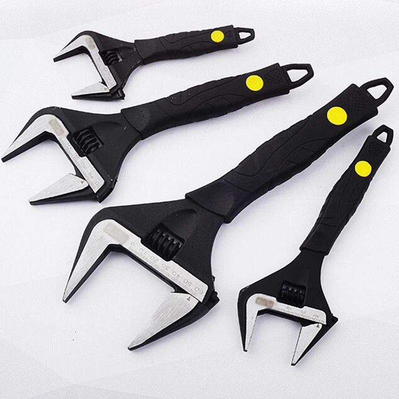 8/10/12 inch Adjustable Spanner Multi-function Ratchet Wrench Universal Key Large open end wrench Hand Tools Repair Tools