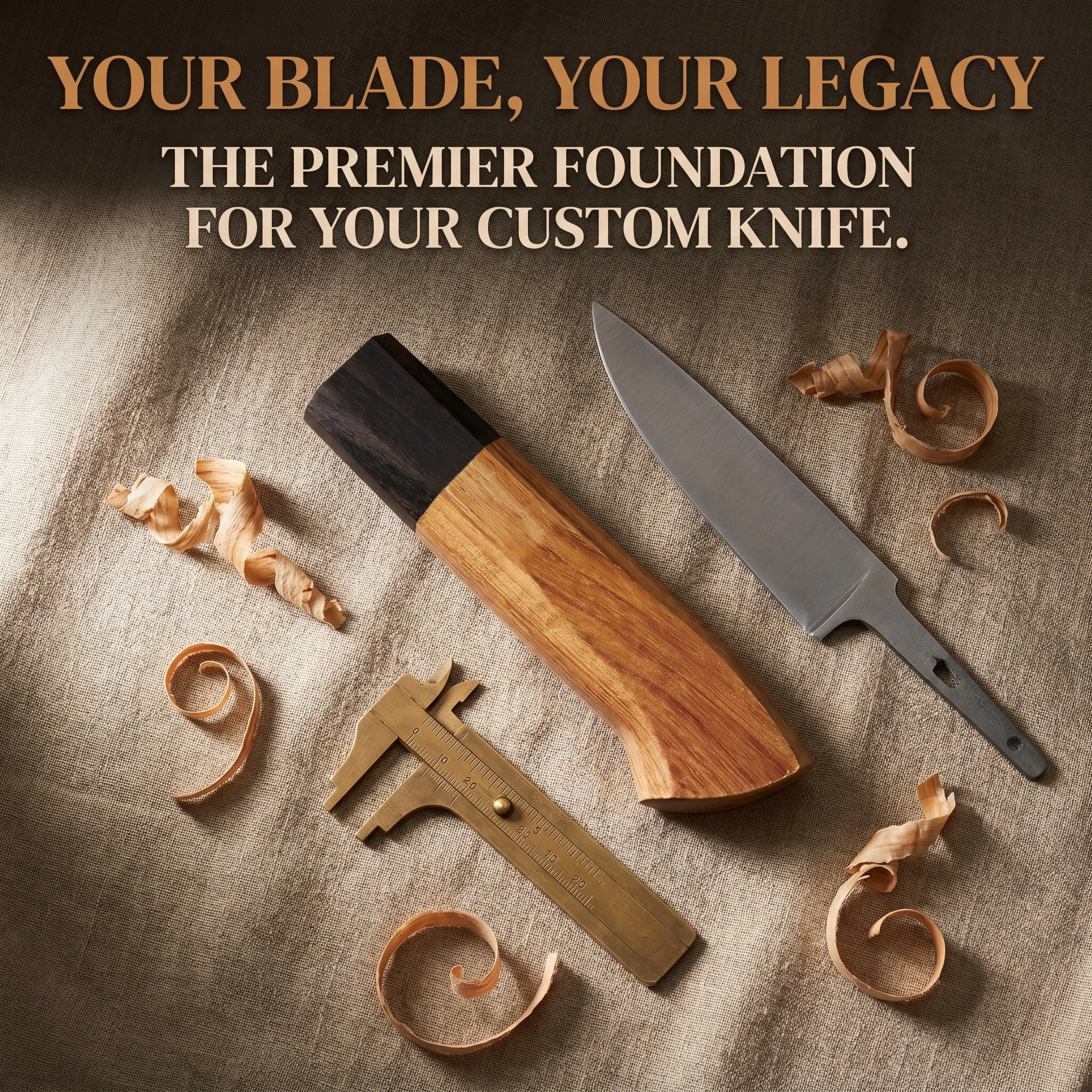 Octagonal Ergonomic Yellow Rosewood + Black Ebony Handle, Precisely Polished, Handmade Knife Blade, DIY Tool
