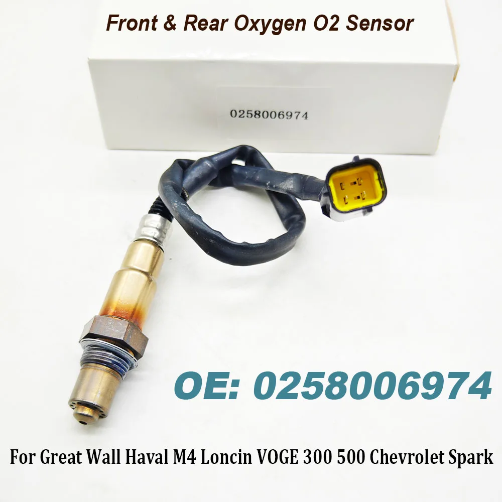 High Quality OE 0258006974 Front & Rear Oxygen O2 Sensor for Great Wall Haval M4 Loncin VOGE 300 500 Chevrolet Spark