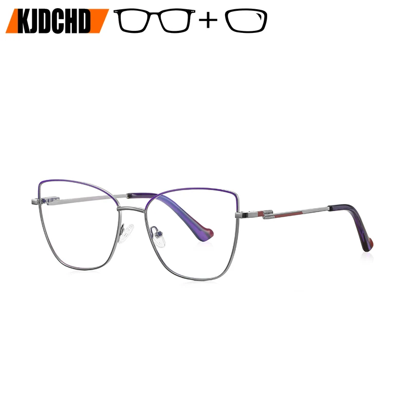 

Новые поступления KJDCHD: Очки «кошачий глаз» с диоптриями для женщин, высококачественные металлические фотохромные компьютерные оптические очки на заказ