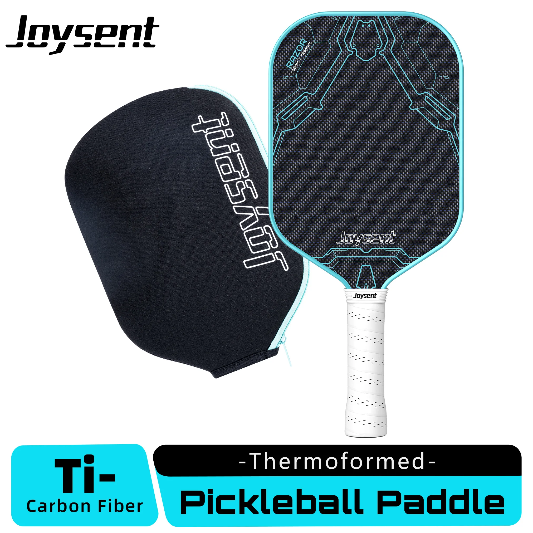 

Joysent Ti-Carbon Fiber Pickleball Paddle PMI Core Thermoformed 16mm Ultralight Titanium Wire Pickleball Racket For Spin&Control