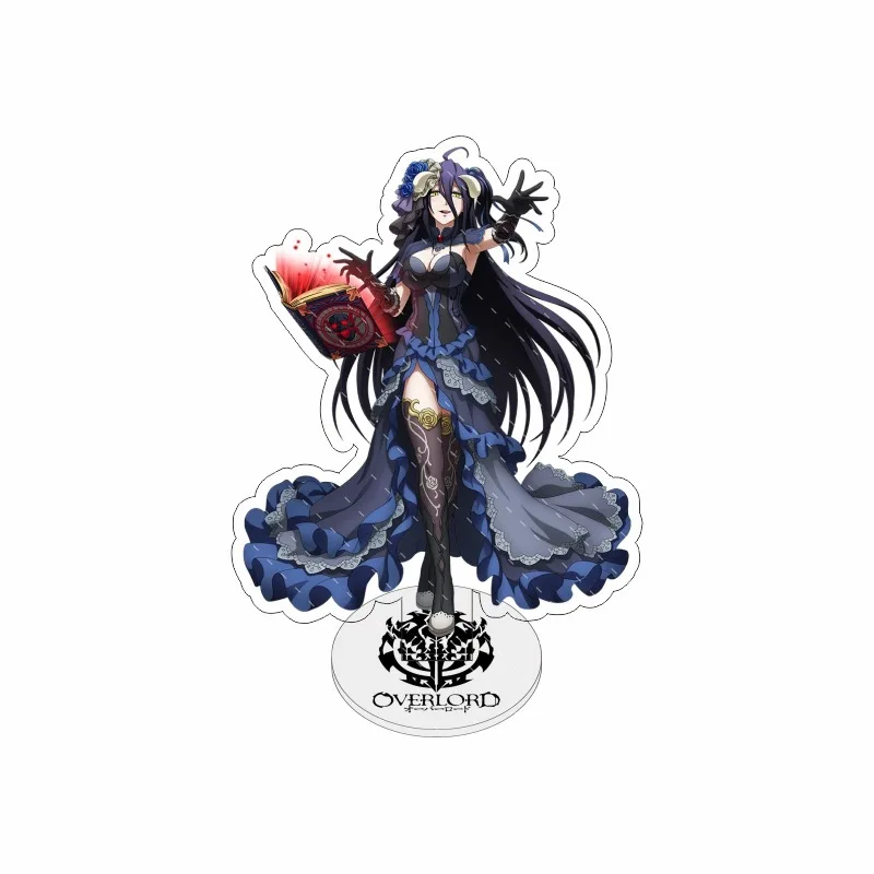 15CM Hot Anime OVERLORD Figures Albedo Cosplay Acrylic Stands Model Exquisite Plate Desk Decor Prop Fans Christmas Gift