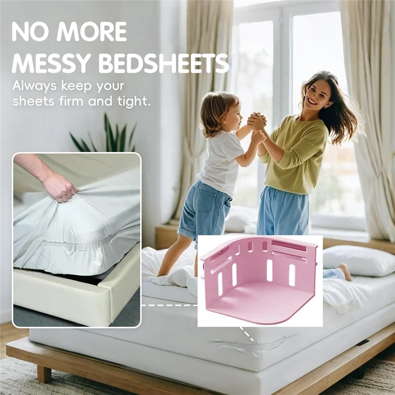 

AA76-4PCS Захваты для простыней Многофункциональные сверхпрочные угловые зажимы для крепления простыней, одеял и чехлов, нескользящих застежек