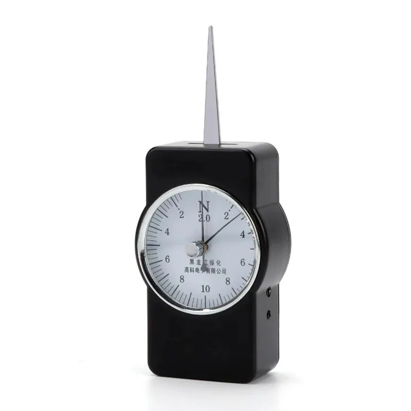 

2-10N Bidirectional Tension Gauge Mechanical Dial Force Meter Alloy Measuring Tip Double Pointer Scale for Precision Measurement