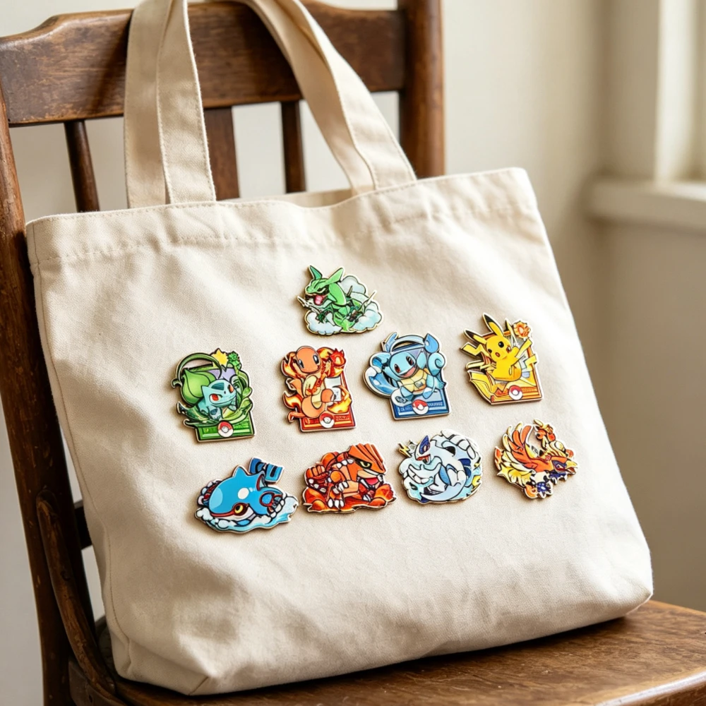 9-teiliges Set legendärer Tier-Emaille-Pins, Cartoon-Monster-Anstecknadeln, Rayquaza-Legierungs-Broschen zur Dekoration von Rucksäcken – Detail 4