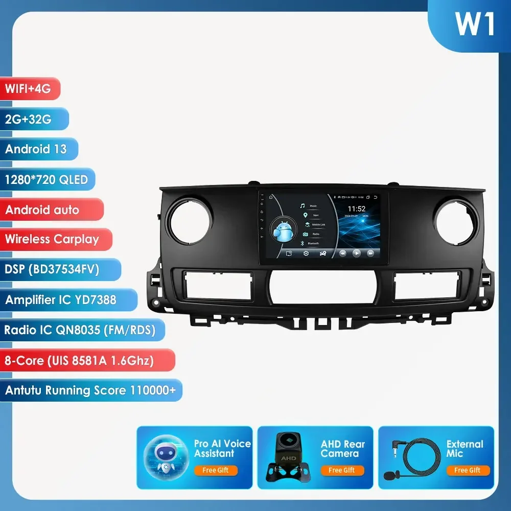 Android Autoradio Betaler voor Renault Master 2003-2011 Auto Multimedia GPS Carplay 2Din 6115 Autoradio Stereo Groot Scherm autoradio