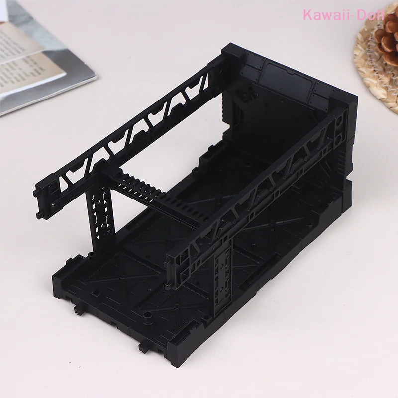 [DO]2/3/4/5Pcs Black Anime Cartoon Character Figure Model Storage Box Interlocking Organizer Stackable For Anime Models[DO]